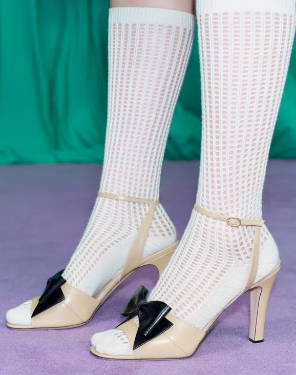 Valentino Bowow Sandal In Kidskin 95Mm - Image 7